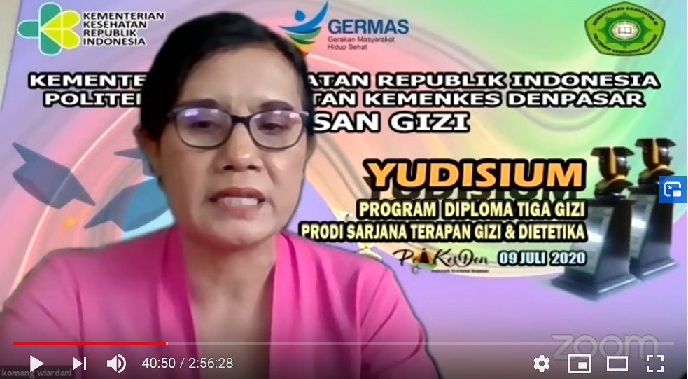 Yudisium Jurusan Gizi Poltekkes Denpasar Tahun 2020, 9 Juli 2020