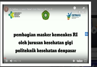 Jurusan Kesehatan Gigi Poltekkes Denpasar  Peduli Covid