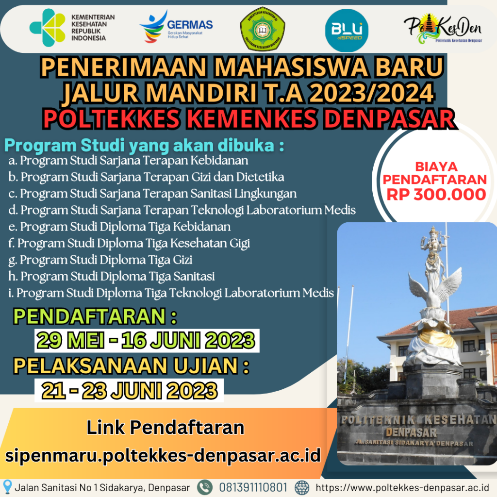Politeknik Kesehatan Denpasar Seleksi Penerimaan Mahasiswa Baru Jalur
